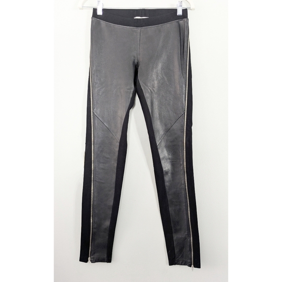Sandro Leather Panel Skinny Pant - Picture 1 of 5